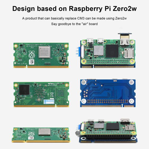 Raspberry Pi Zero 2W to CM3 Expansion Board CM3 Core Board Replacement Board