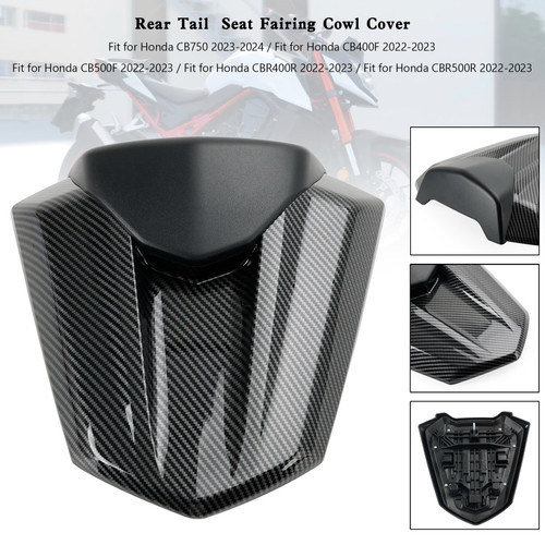 Rear Tail Seat Fairing Cover For Honda CB750 CB400F CB500F CBR400R CBR500R 22-23 Carbon