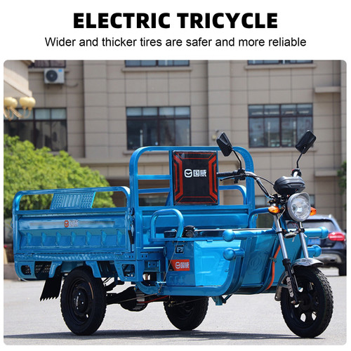 1.8*1.1 Meter 1000W 60V32A  Electric Cargo Tricycle Truck Tricycle 50-60km