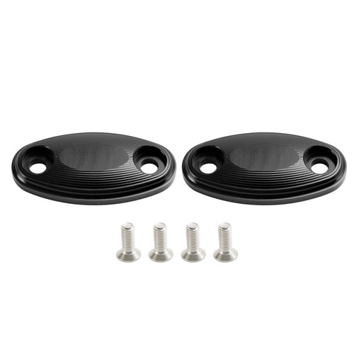 CNC Aluminum Black Mirror Block Off Plates For Honda CBR500R CBR600RR 2013-2020