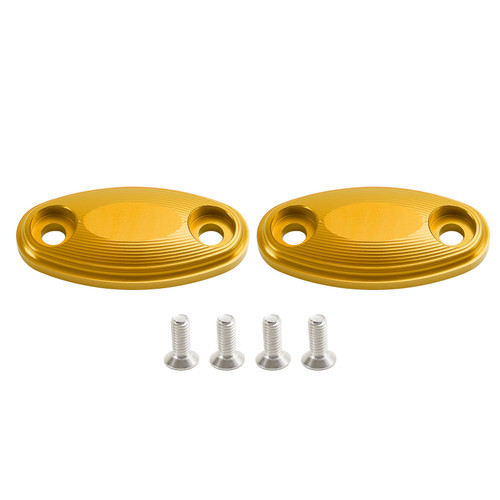 CNC Aluminum Gold Mirror Block Off Plates For Honda CBR500R CBR600RR 2013-2020
