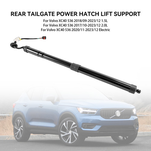 2017/10-2023/12 Volvo XC40 536 2.0L left Rear Tailgate Power Hatch Lift Support 32296296, 31479594, 32357573, 32384408 black Generic