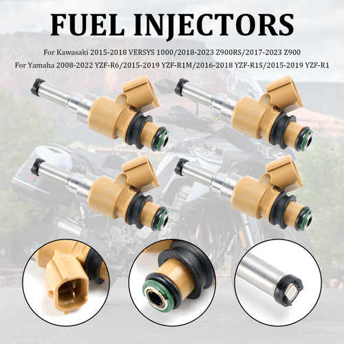 2008-2022 Yamaha YZF-R6/R1M/R1S/R1 4pcs Fuel Injectors 2C0-13761-00-00 Generic 2008-2022 Yamaha YZF-R6/R1M/R1S/R1 4pcs Fuel Injectors 2C0-13761-00-00 Generic
