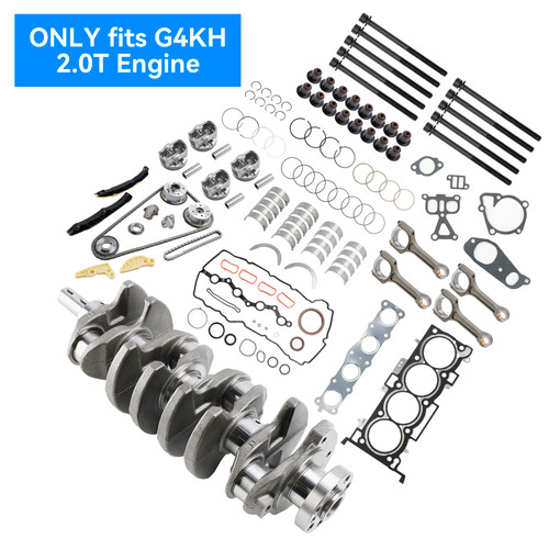 2011-2020 Hyundai Creta Elantra i40 Mistra Sonata Tucson G4KH 2.0T Engine Rebuild Kit w/ Crankshaft Con Rods Timing Kit 23510-2G440 Generic