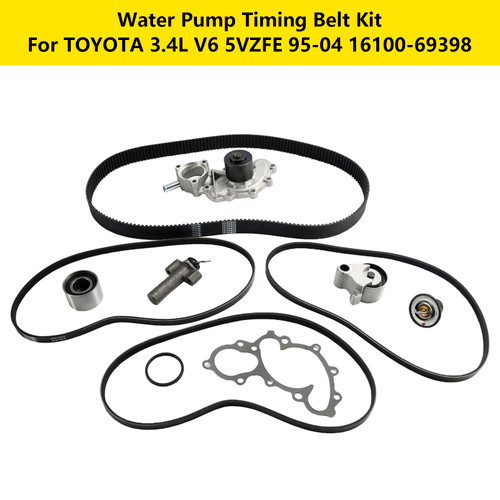 1995-2004 TOYOTA 3.4L V6 5VZFE Water Pump Timing Belt Kit 13568