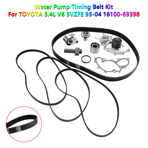 1995-2004 TOYOTA 3.4L V6 5VZFE Water Pump Timing Belt Kit 13568