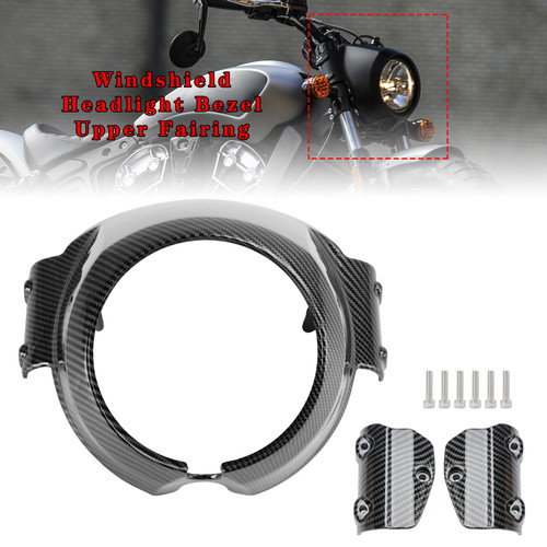 2015-2022 Indian Scout Windshield Headlight Bezel Upper Fairing Carbon Generic