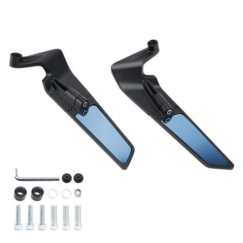 2020-2024 Aprilia Tuono 660 Factory Motorcycle Wind Wing Adjustable Swivel Mirror Black Blue Generic