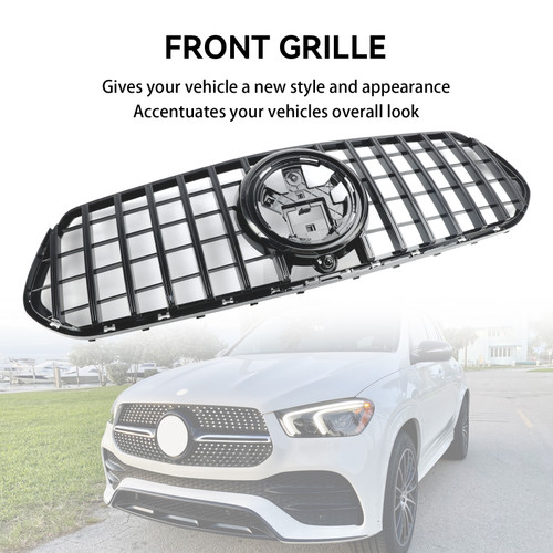 2019-2024 ercedes Benz GLE-Class W167 V167 SUV C167 Coupe Front Bumper Grille With Letters Black Generic