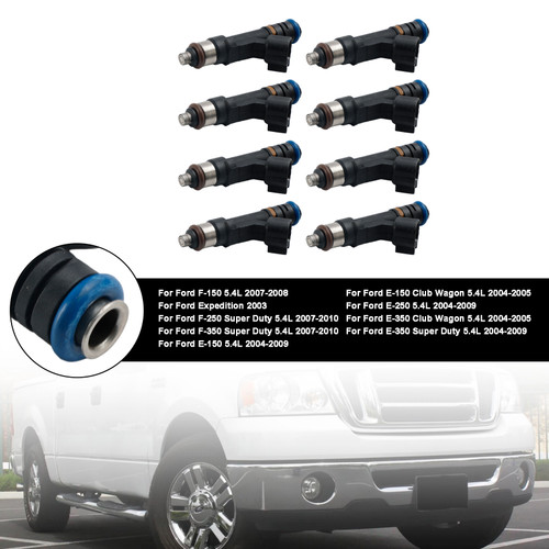 2003-2010 Ford F150 F250 F350 5.4L E150 E250 E-350 4PCS Fuel Injector 0280158138 Black Generic