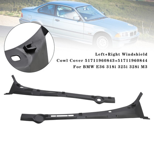 1992-1999 BMW E36 318i 325i 328i M3 Left+Right Windshield Cowl