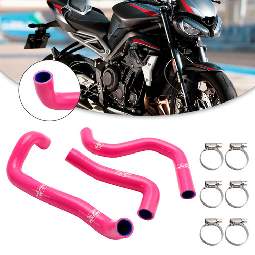 2020-2022 Triumph Street Triple 765R/ 765RS Silicone Radiator coolant Hose kit Pink Generic