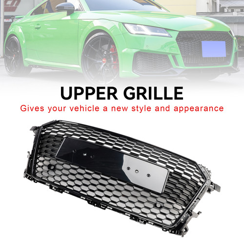 2014-2023 Audi TT MK3 FV 8S RS Style Front Honeycomb Grille Gloss Black Generic