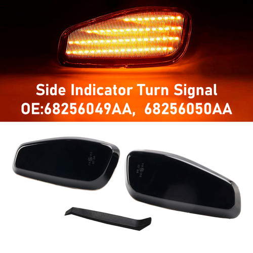 2014-2021 Jeep Renegade BU Smoked LED Blinker Side Indicator Turn Signal Generic