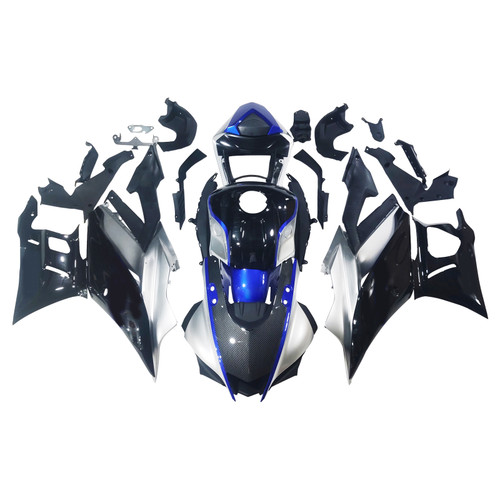 2022-2023 Yamaha YZF-R3 R25 Grey with Blue Style3 Fairing Kit