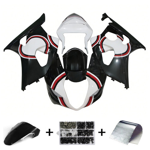 2003-2004 K3 GSXR1000 Suzuki Black&White Fairing Kit 1