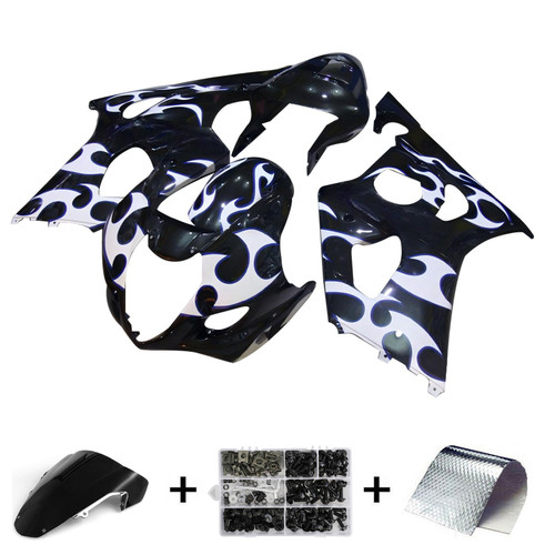 2003-2004 K3 GSXR1000 Suzuki Black&White Fairing Kit