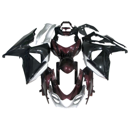 2009-2016 K9 GSXR1000 Suzuki Gloss Black&Dark Red Fairing Kit