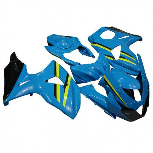 2009-2016 K9 GSXR1000 Suzuki Blue with Yellow Accents Fairing Kit