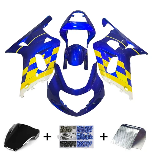 2001-2003 GSXR600 2000-2003 GSXR750 K1 Suzuki Blue Yellow Fairing Kit