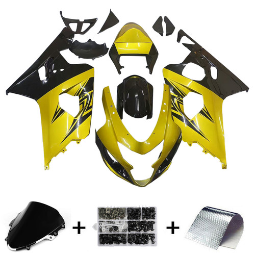 2004-2005 K4 GSXR 600/750 Suzuki Gold&Black Fairing Kit