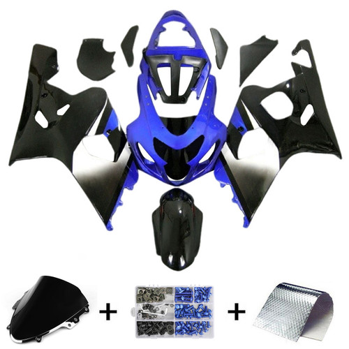 2004-2005 K4 GSXR 600/750 Suzuki Blue&Black Style2 Fairing Kit