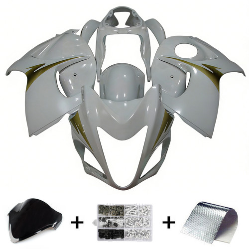 2008-2020 GSX1300R Hayabusa Suzuki White&Black Fairing Kit