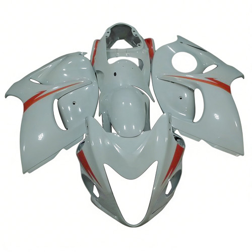 2008-2020 GSX1300R Hayabusa Suzuki White&Orange Fairing Kit