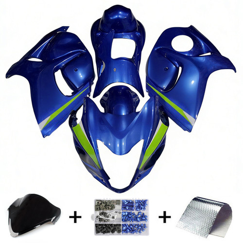 2008-2020 GSX1300R Hayabusa Suzuki Blue&Green Fairing Kit