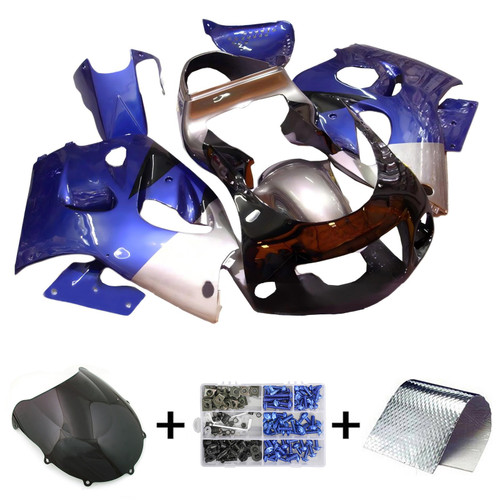 GSXR600 1996-2000 GSXR750 1996-1999 Suzuki Blue&Silver Fairing Kit