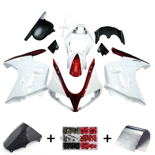 2003-2013 SV650 Suzuki Gloss White&Dark Red Fairing Kit