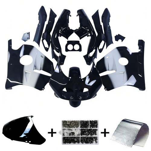 1990-1998 Honda CBR250RR MC22 Black White Fairing Kit 1