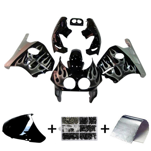 1990-1998 Honda CBR250RR MC22 Black Silver Fairing Kit