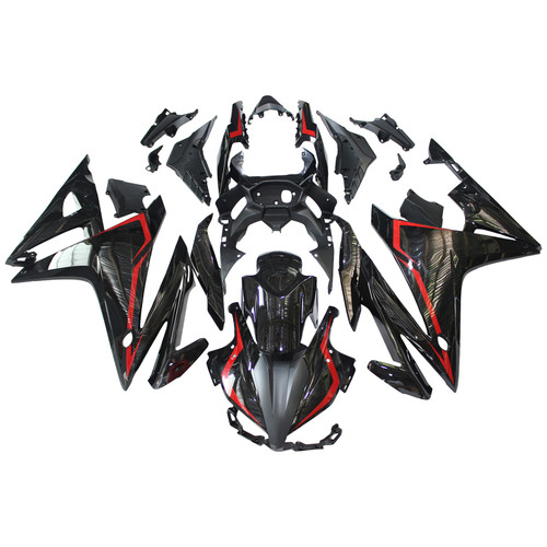 2016-2018 Honda CBR500R Black Red Fairing Kit