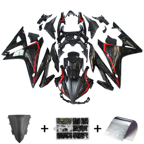 2016-2018 Honda CBR500R Black Red Fairing Kit