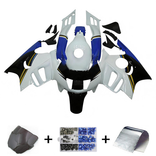 1995-1996 Honda CBR600 F3 Glossy Black Blue White Fairing Kit