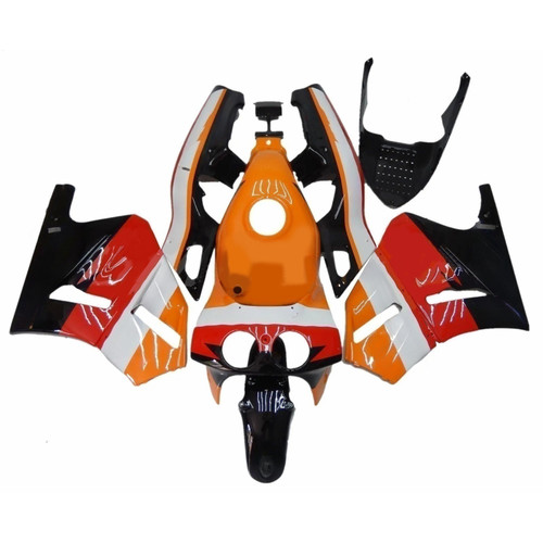 1988-1992 Honda VFR400R NC30 Black Orange Red White Fairing Kit