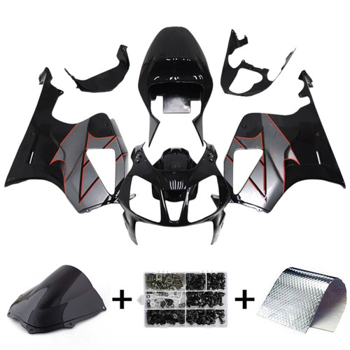 2000-2006 Honda VTR1000 RC51 Glossy Black Gray Fairing Kit