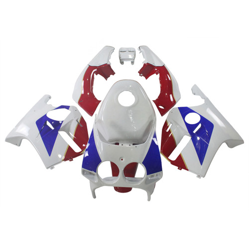 1988-1989 Honda CBR250RR MC19 White Blue Red &Logo Fairing Kit