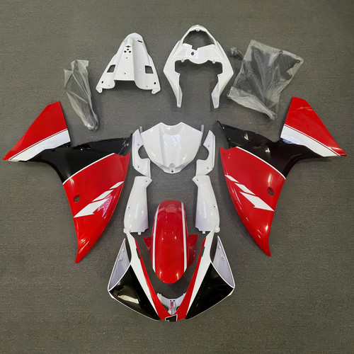 2012-2014 Yamaha YZF 1000 R1 Red Black White Fairing Kit