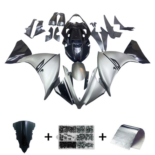 2012-2014 Yamaha YZF 1000 R1 Black Gray Fairing Kit