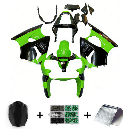 2000-2002 Kawasaki ZX6R 636 & 2005-2008 Kawasaki ZZR600 Green Fairing Kit