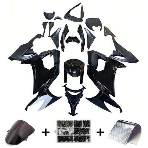 2008-2010 Kawasaki ZX10R Black & White Fairing Kit
