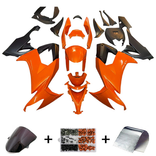 2008-2010 Kawasaki ZX10R Orange Black Fairing Kit