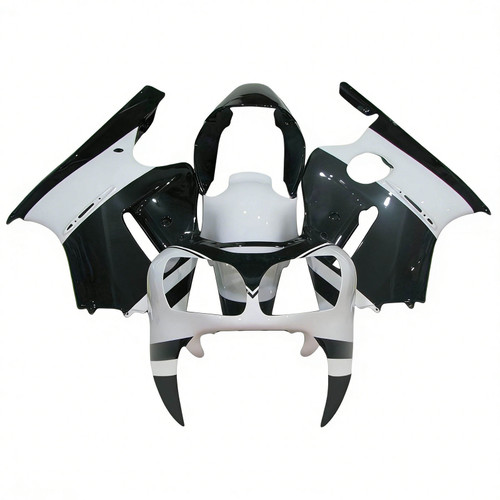 2000-2001 Kawasaki ZX12R Black White Fairing Kit