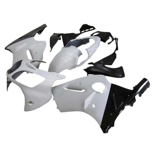 2000-2001 Kawasaki ZX12R White Black Fairing Kit