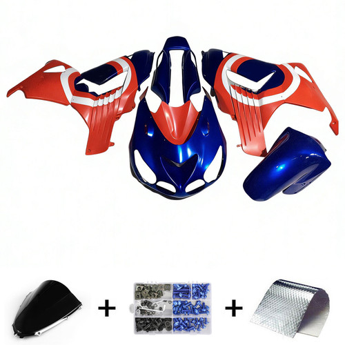 2006-2011 Kawasaki ZX14R ZZR1400 Orange Blue & Star Fairing Kit