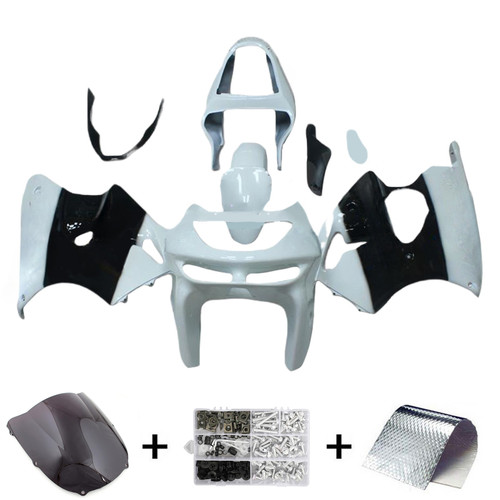 1998-1999 Kawasaki ZX6R Glossy Black Fairing Kit - Mad Hornets