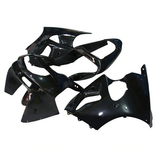 マハロ様 1998-1999 Kawasaki ZX6R Glossy Black Fairing Kit - Mad Hornets