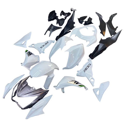2013-2018 Kawasaki Z800 White Black Fairing Kit